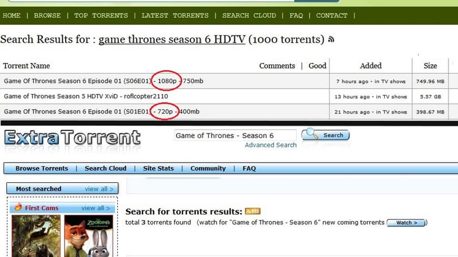 Les pirates cherchent des copies de bonne qualité.