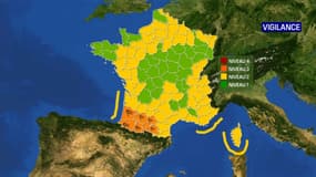Six départements du Sud-Ouest sont placés en vigilance orange à l'approche de la tempête Myriam, le 3 mars 2020.