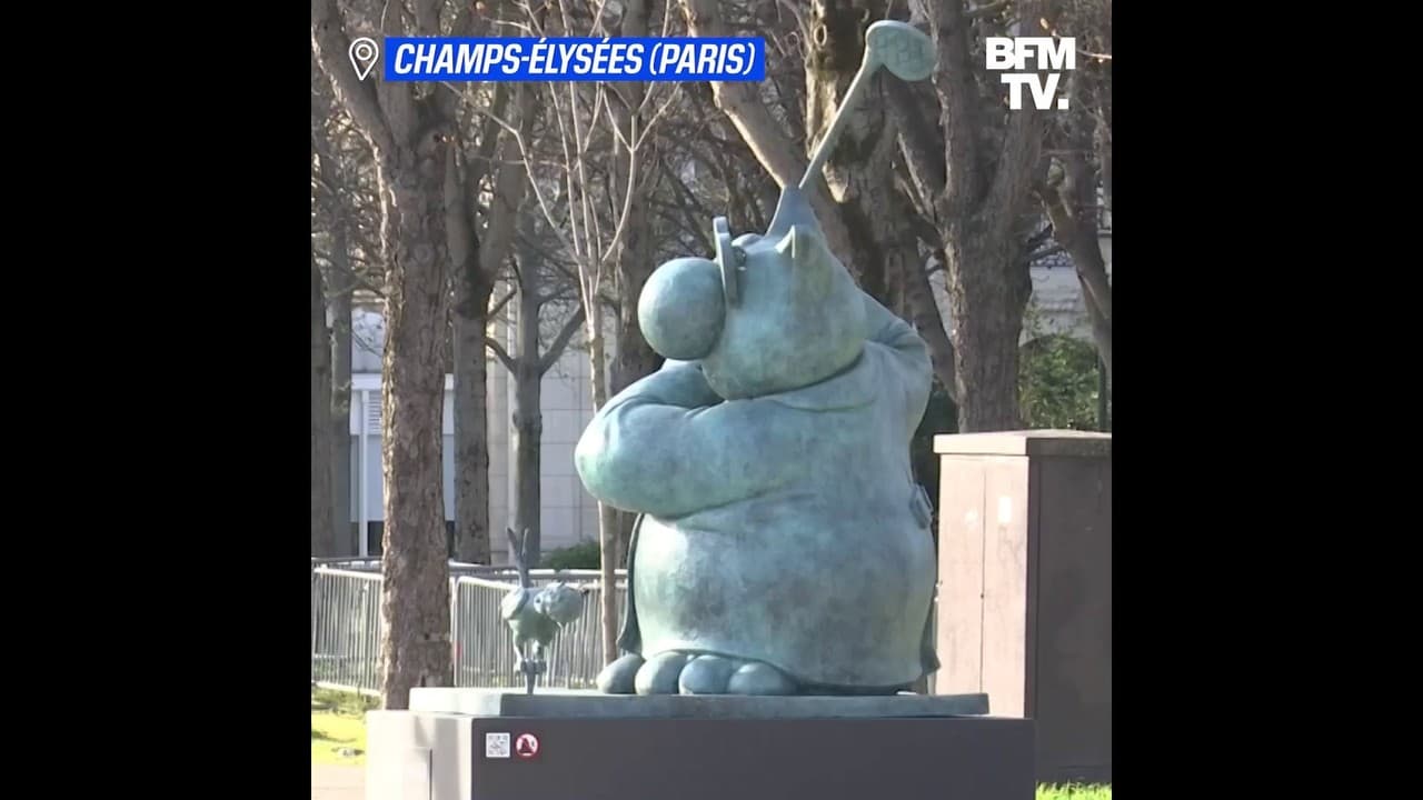 Statues Du Chat De Philippe Geluck Tronent Desormais Sur Les Champs Elysees
