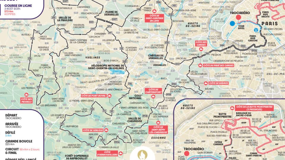 Le parcours de l'épreuve de cyclisme sur route ce samedi 3 août. 
