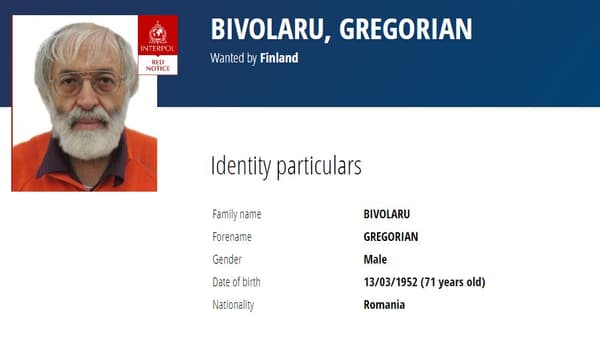 La notice rouge Interpol émit à l'encontre de Gregorian Bivolaru.