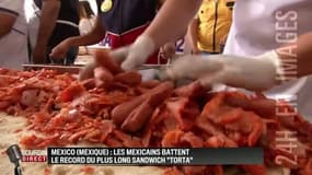 Ces Mexicains battent le record du monde du plus long sandwich "torta"