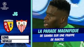 Lens-Séville : La parade magnifique de Samba sur une frappe lointaine de Rakitic (0-0)