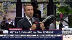 Macron à la Station F: "Transformez notre pays, bousculez-le, changez-le"