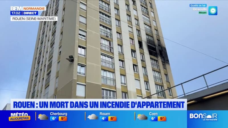 Rouen: un mort dans l'incendie d'un immeuble