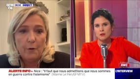 Vif échange entre Marine Le Pen et Apolline de Malherbe : "Vous faites un parallèle très critiquable !"