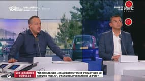 "Nationaliser les autoroutes et privatiser le service public", d'accord avec Marine Le Pen ? - 09/09