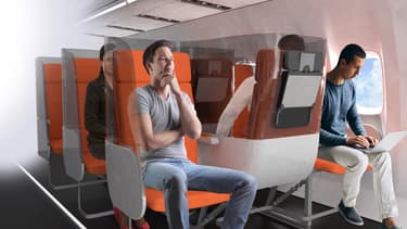 Aviointeriors a imaginé les sièges d'avion adaptés aux conditions sanitaires