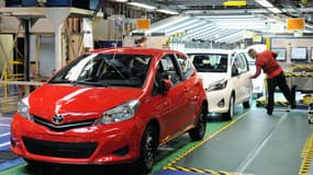 Des Toyota Yaris sortant de l'usine de Valenciennes. 