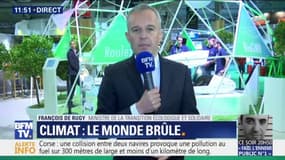 Dérèglement climatique : "Il faut agir et nous sommes à l'action", rappelle de Rugy