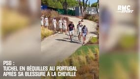 PSG : Tuchel en béquilles au Portugal après sa blessure à la cheville