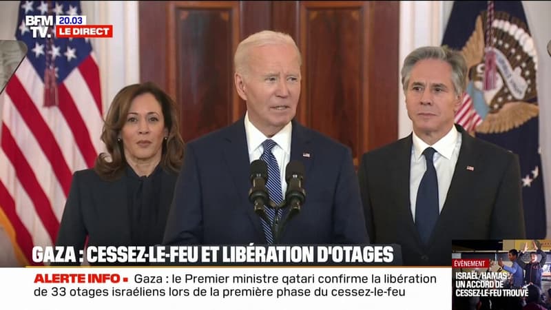 Accord de trêve à Gaza: Joe Biden dit se 