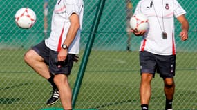 Claude Puel et son adjoint Frédéric Gioria