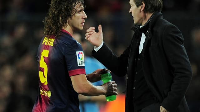 Carles Puyol avec Tito Vilanova