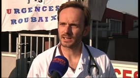 Antoine Depelchin, porte-parole des urgentistes de Roubaix le 4 mars 2013.