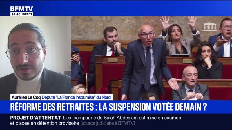 Réforme des retraites/carrières longues: "C'est une arnaque absolue", assure Aurélien Le Coq (LFI)