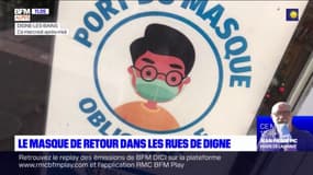 Digne-les-Bains: le masque de nouveau obligatoire en extérieur jusqu'au 16 janvier inclus