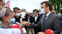 Le président français Emmanuel Macron à Poix-de-Picardie, dans la Somme, le 17 juin 2021