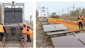 La SNCF teste le déploiement de panneaux solaires sur des voies désaffectées