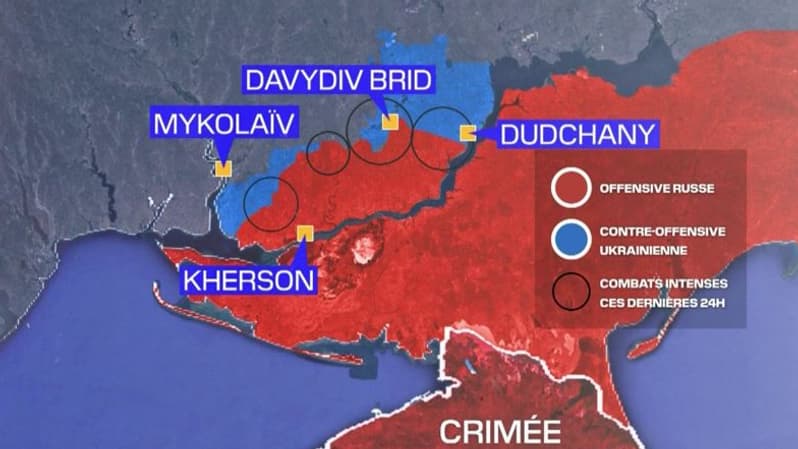 Les opérations en cours autour de Kherson. 