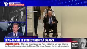 "Il a joué un rôle dans la vie publique de notre pays pendant près de 70 ans, qui relève désormais du jugement de l'Histoire": Emmanuel Macron présente ses "condoléances" à la famille Le Pen dans un communiqué