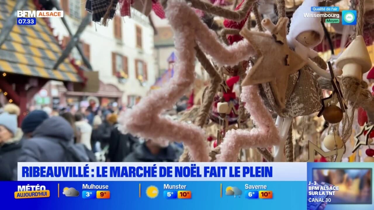 Ribeauvillé: le marché de Noël fait le plein, le débat sur la