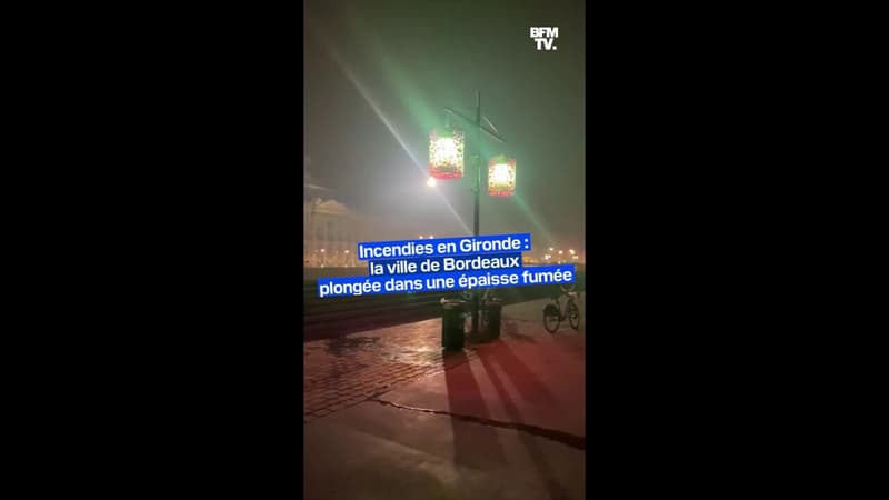 Incendies en Gironde: la ville de Bordeaux plongée dans une épaisse fumée