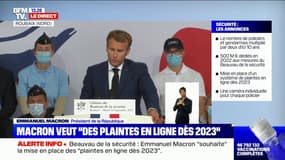 Emmanuel Macron: "L'organisation des forces de l'ordre sera revue pour rehausser le taux d'encadrement et permettre un commandement 24h/24, 7 jours/7"