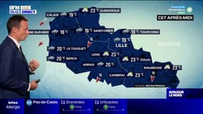 Météo Nord-Pas-de-Calais: une journée orageuse avec des températures qui passent en dessous des moyennes de saison, jusqu'à 23°C à Maubeuge 