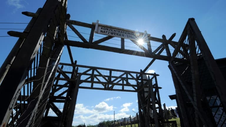 L'entrée du camp de Struthof, seul camp de concentration nazi situé en territoire français, le 26 juin 2011 à Natzwiller, dans le Bas-Rhin.