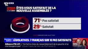 Législatives: plus de 7 Français sur 10 se disent insatisfaits de la nouvelle composition de l'Assemblée