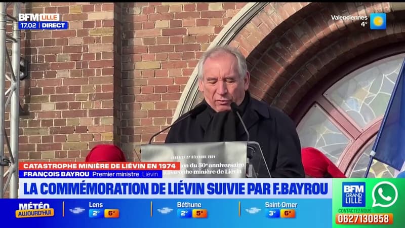 Catastrophe minière de Liévin: la commémoration suivie par François Bayrou 