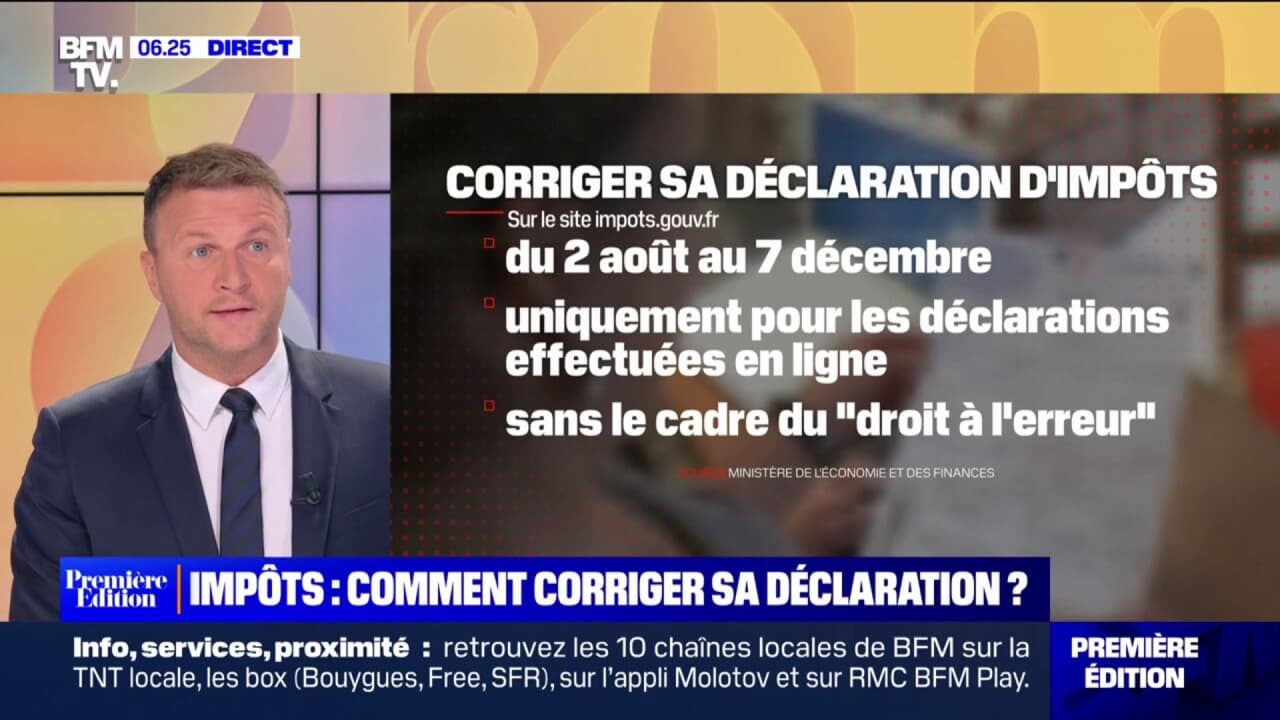 comment corriger declaration impots papier