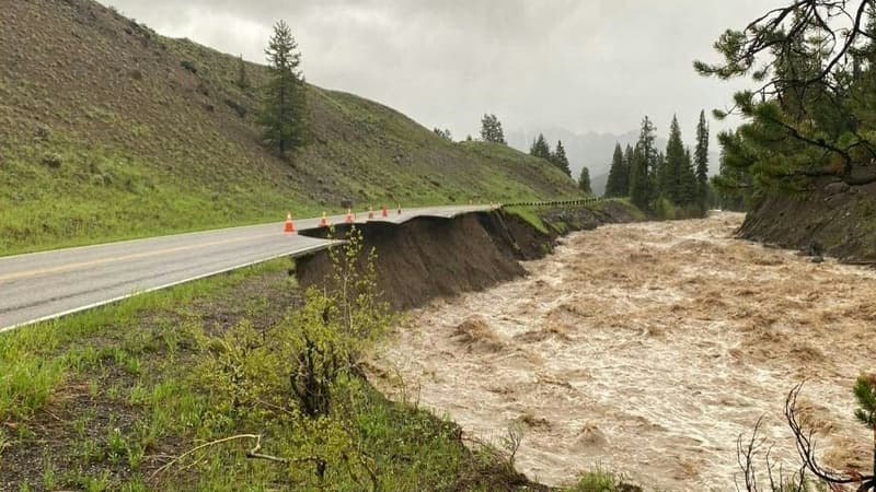 États-Unis: le parc national de Yellowstone totalement fermé par des inondations et intempéries