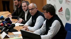 Le président de la FNSEA Arnaud Rousseau et le président des Jeunes agriculteurs, Arnaud Gaillot, ce jeudi. 