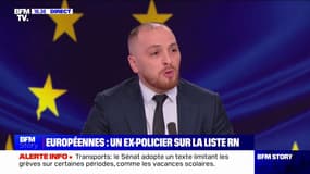 Matthieu Valet (candidat RN aux élections européennes et ancien commissaire de police) ne se serait pas engagé pour "le parti de Jean-Marie Le Pen"