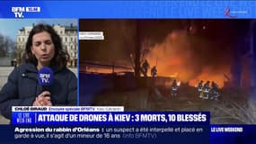 Ukraine: au moins trois morts et dix blessés à Kiev dans des attaques de drones russes 