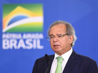 Le ministre brésilien de l'Économie Paulo Guedes le 15 mars 2022 à Brasilia.
