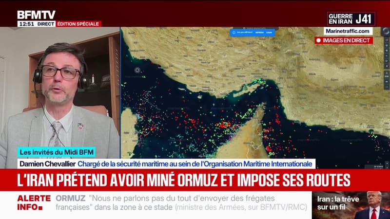 Damien Chevalier de l'Organisation maritime internationale évoque "une période très stressante" pour les équipages bloqués dans le détroit d'Ormuz