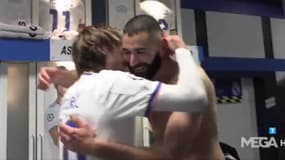La joie de Luka Modric et Karim Benzema