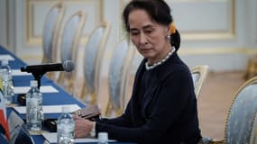 La conseillère d'Etat birmane Aung San Suu Kyi, le 9 octobre 2018 à Tokyo. 