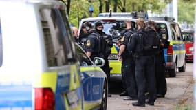 Des policiers allemands mobilisés à Munich, ce mercredi 1er octobre 2025.