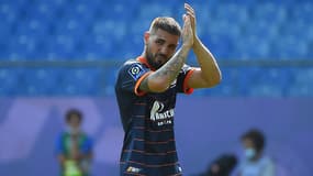 L'attaquant Andy Delort avec Montpellier face à Lorient le 22 août 2021