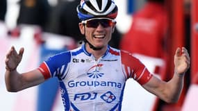 Le Français David Gaudu, vainqueur de la 17e étape de la Vuelta, disputée entre Sequeros et La Covatilla, le 7 novembre 2020