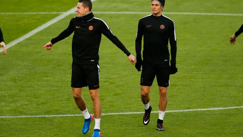 Julian Draxler et Edinson Cavani