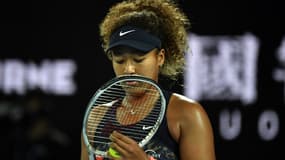 La Japonaise Naomi Osaka, après un point perdu contre l'Américaine Jennifer Brady, lors de la finale de l'Open d'Australie, le 20 février 2021 à Melbourne