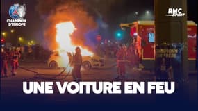 PSG 5-0 Inter : Une voiture incendiée en marge des festivités