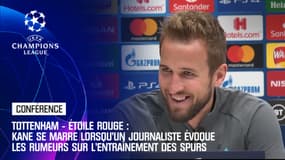 Football - Ligue des champions : Kane se marre lorsqu'un journaliste évoque les rumeurs sur l'entraînement des Spurs
