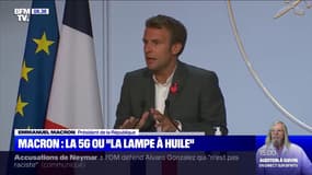 Ne croyant pas "au modèle amish", Emmanuel Macron assure que la France prendra "le tournant de la 5G"