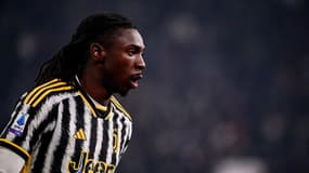 Moise Kean lors du match Juventus-Naples (1-0, Serie A), le 8 décembre 2023